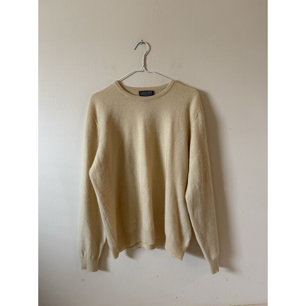 Lands End Fine 100% 2 Ply Cashmere Sweater Crew Neck Pullover SZ XL 18-20